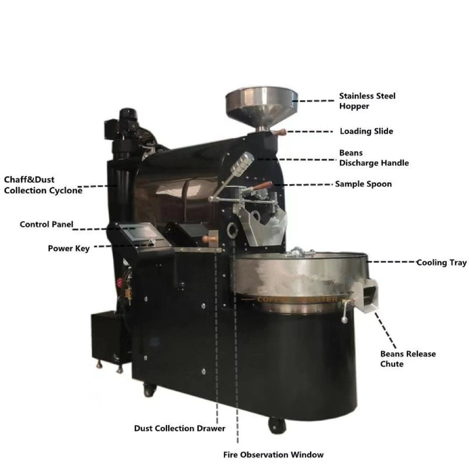 Factory Commercial 5kg 6kg 10kg 12kg Industrial Coffee Bean Roasting Machine Coffee Roaster