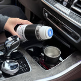 1set Stainless Steel Thermal Mug Set, 500ml/16.9oz Vacuum Insulated Water Flask with 3 Cups, Stainless Steel Car Flask Holder for Coffee & Cold Drinks, Ideal for Back to School Supplies