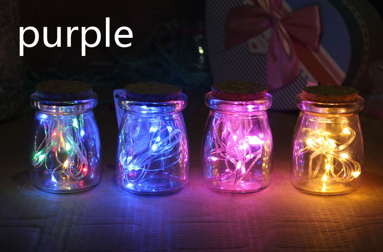LED Light Wishing Bottle Lucky Star Bottle Glass Cork Bottle Creative Bottle Decoration