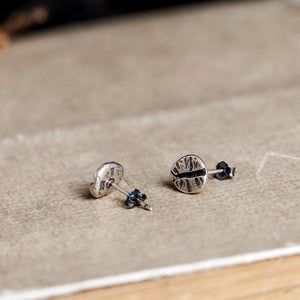 Silver Original Design Coffee Bean Earrings