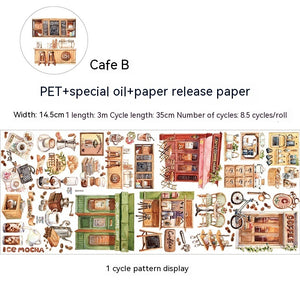 Sticker PET Tape For Landscaping Whole Roll Coffee Shop