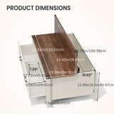 Farmhouse Coffee Table, 43'' Hinged Lift Top Wood Center Table with Large Hidden Storage & 2 Drawers for Living Room