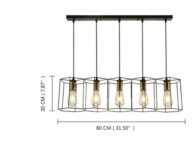 Loft Industrial Style Special-shaped Iron Droplight American Retro Living Room Restaurant Acrylic Aidi