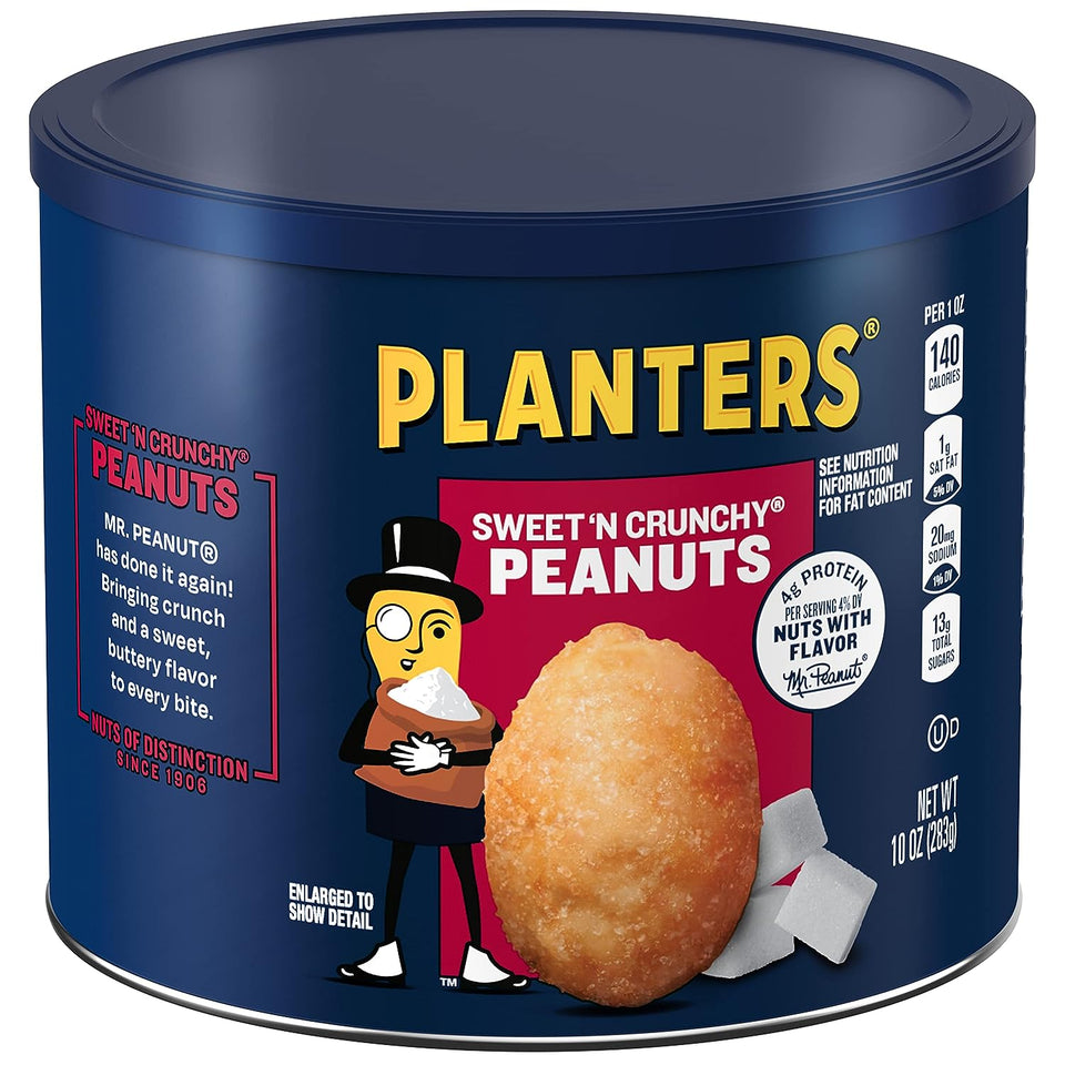 Peanuts, Lightly Salted Peanuts, Dry Roasted, Snacks for Adults, (6 Ct Pack, 2.2 Lb Containers)