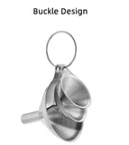 3 Stainless Steel Kitchen Funnel Set with 2 Brushes – Food Grade No-Spill Design