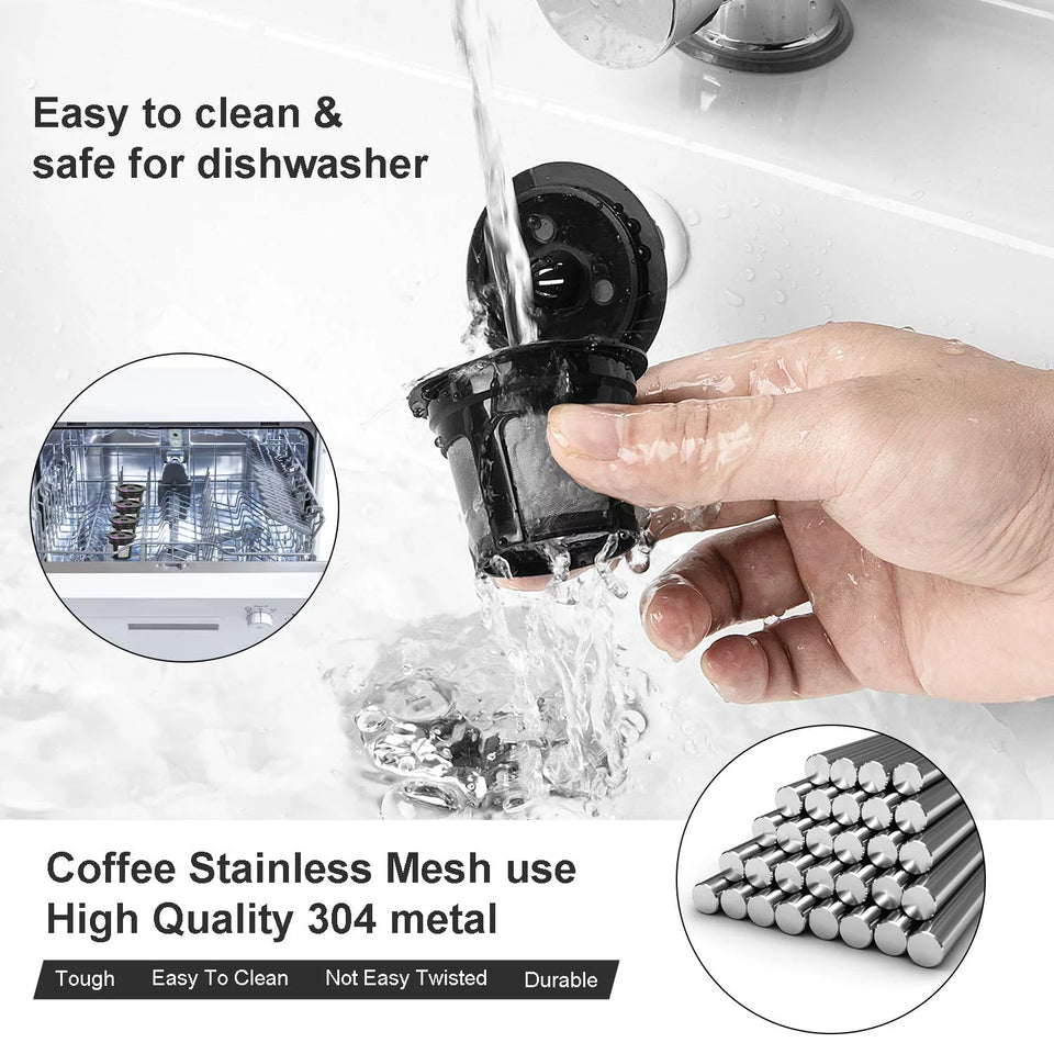 Reusable K Cups for Keurig 2.0&1.0, 4 Packs Universal Refillable K Cups Coffee Filter, BPA-FREE K Cup Reusable Fits Most Keurig K-Cup Brewers