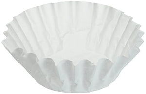 Flat-Bottom Commercial Coffee Filters, 12 Cup, White, Pack of 500