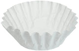 Flat-Bottom Commercial Coffee Filters, 12 Cup, White, Pack of 500