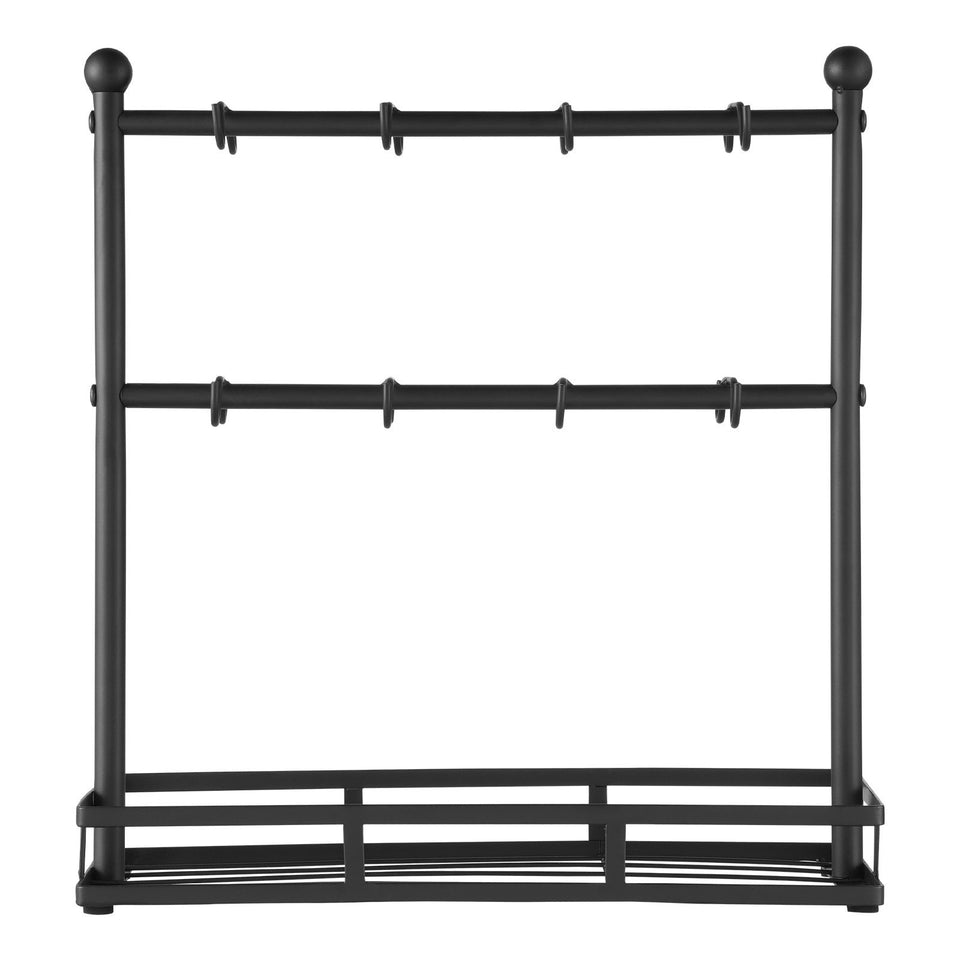 Coffee Mug Holder For Countertop 16 Hooks Cup Rack With Storage Base Organizer