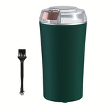 PANCERKA Semi-Automatic Electric Coffee Grinder, Stainless Steel Spice & Nut Mill with One-Touch Push-Button Operation, Reusable Filter, 110-130V US Plug, Includes Integrated Cleaning Brush