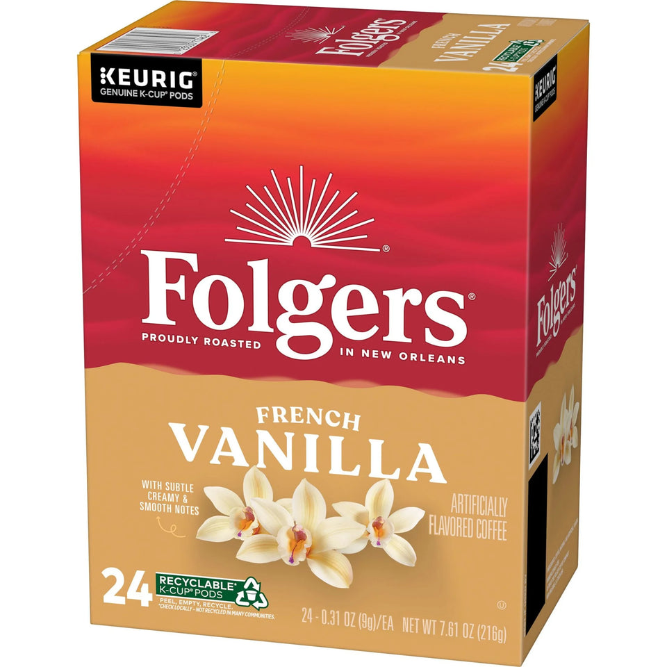 French Vanilla Artificially Flavored Coffee, Mild Roast, Keurig K Cup Pods, 24 Count Box