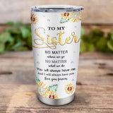 20oz Sisters Tumblers - Funny Coffee Mugs for Sisters - Unique Birthday & Christmas Gift Ideas for Little or Big Sister - Durable, BPA-Free, Dishwasher Safe Cups & Mugs