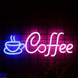 1pc Coffee Neon Sign, Cafe Shop LED Neon Lights USB Powered Wall Decor Cafe Restaurant Shop Window Business Hours Sign, For Cafe, Man Cave, Bar, Home, Kitchen, Living Room, Valentine's Day, Thanksgiving, Wedding, Christmas, H