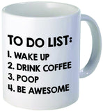 TO DO LIST Coffee LIST Humor Funny Water Ceramic Coffee Mark Cup