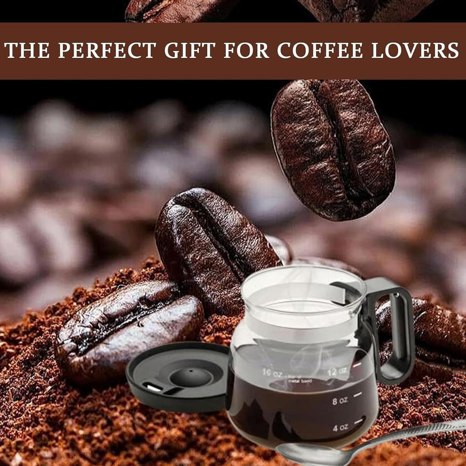 16 Oz Glass Coffee Cup Coffee Pot Style
