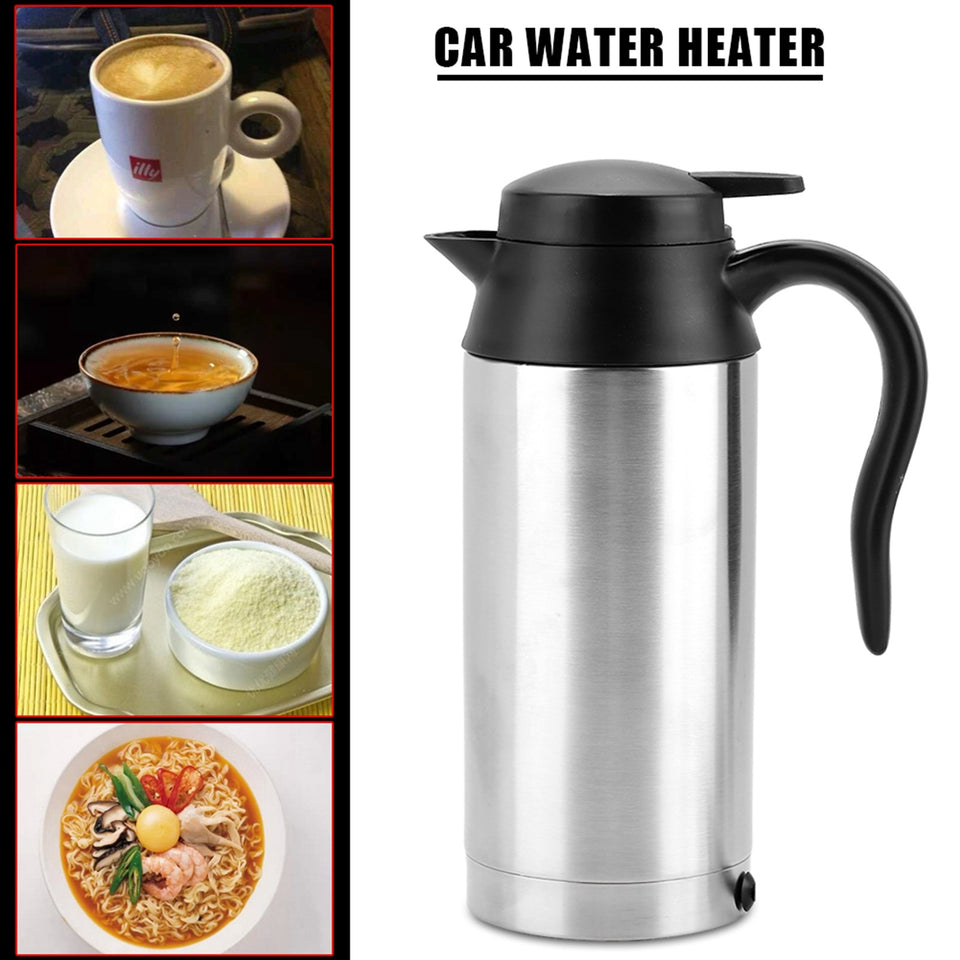 Portable 750ml 24V Travel Car Truck Kettle Water Heater Bottle For Tea Coffee Drinking