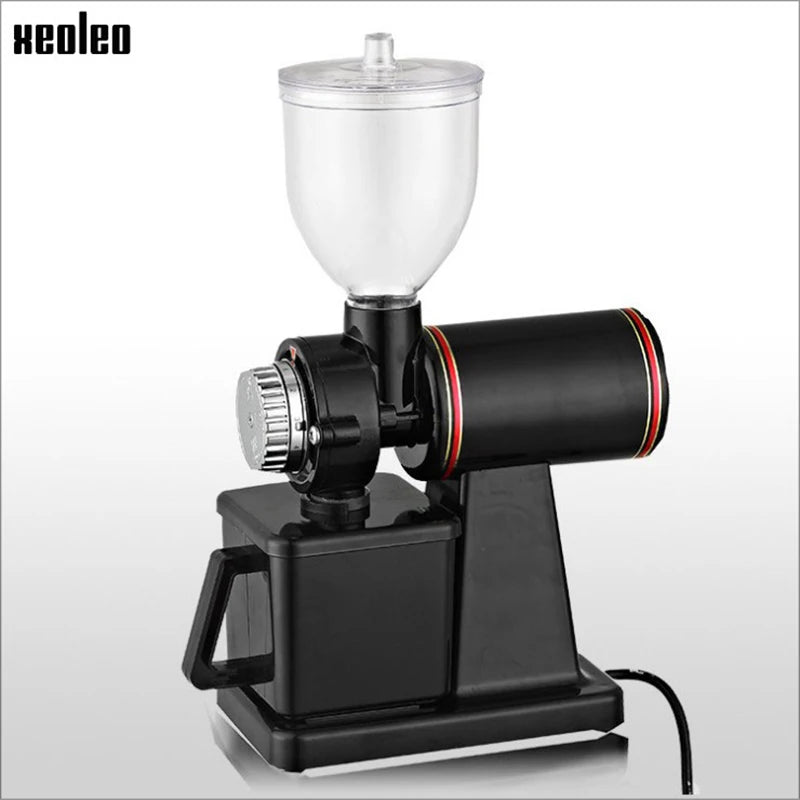 Electric Coffee Grinder 600N Coffee Mill Machine Coffee Bean Grinder Machine Flat Burrs Grinding Machine 100W Red/Black