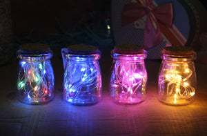 LED Light Wishing Bottle Lucky Star Bottle Glass Cork Bottle Creative Bottle Decoration