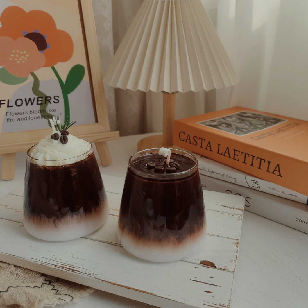 Milk-in-water Coffee Ice American Black Coffee Glass Aromatherapy Candle