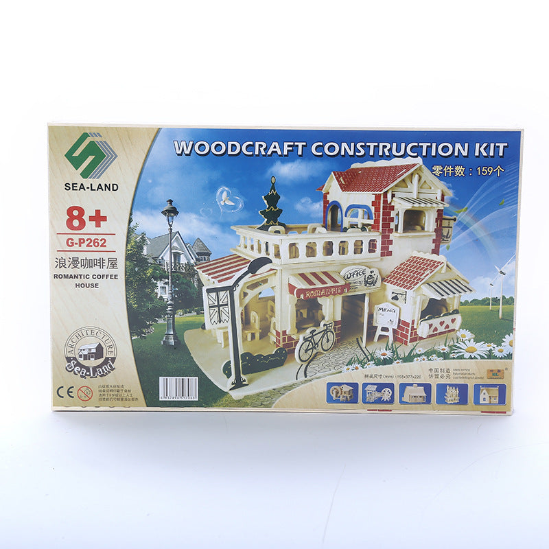 Romantic Coffee Shop Model Children's Educational Toys