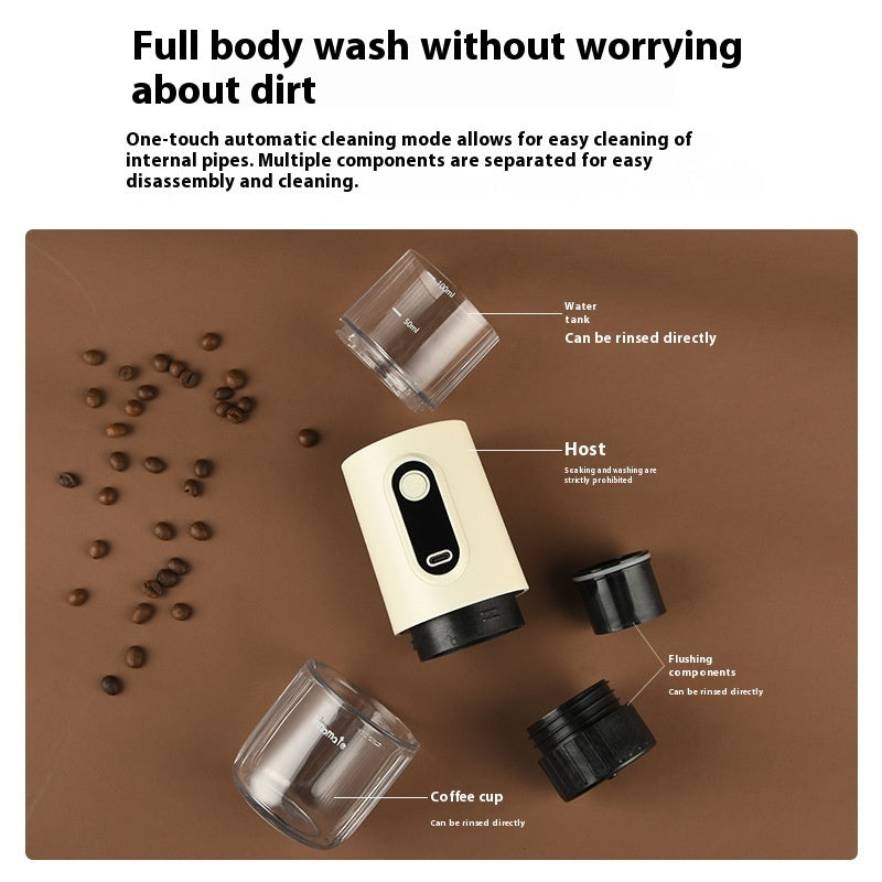 Wireless Portable Italian Coffee Machine Electric Concentrated Capsule Small Portable Outdoor Vehicle-mounted Home Use