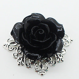Rose Flower Napkin Button Silver Plated High-end Hotel Western Restaurant
