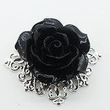 Rose Flower Napkin Button Silver Plated High-end Hotel Western Restaurant