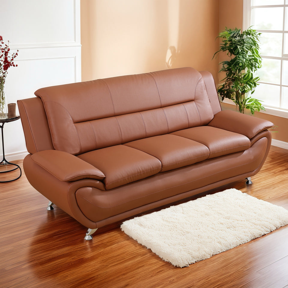 3pcs Sofa PU Leather Sofa, Tufted Sofa, Sofa Chair And Chair, Furniture Set For Restaurant