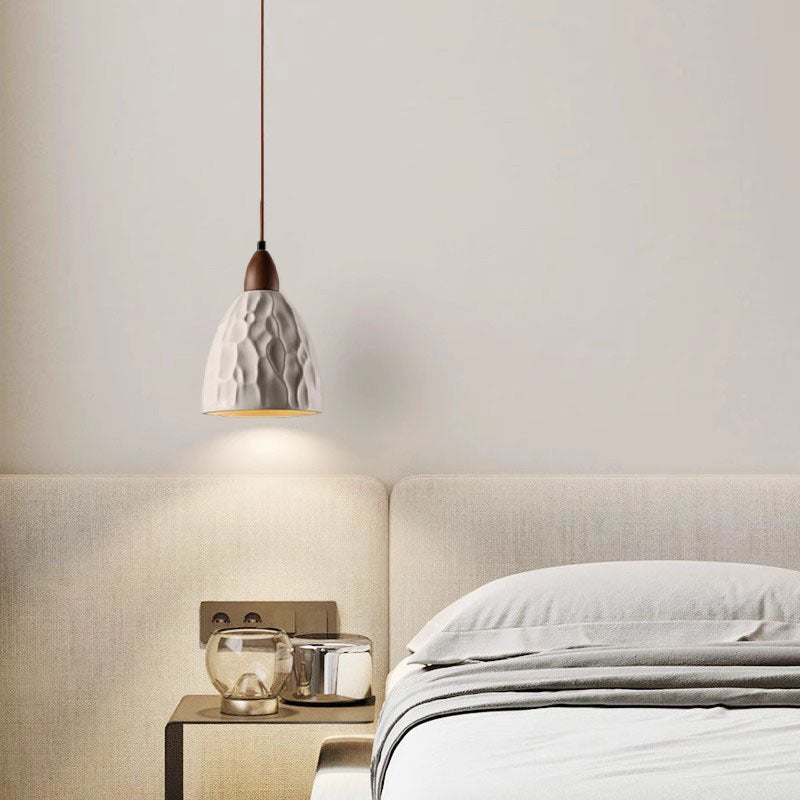 Japanese Style Bedroom Bedside Small Droplight Three-head Restaurant Bar Tea Room Vintage Cement Art Wood Hanging Line Lamp