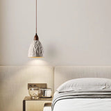 Japanese Style Bedroom Bedside Small Droplight Three-head Restaurant Bar Tea Room Vintage Cement Art Wood Hanging Line Lamp