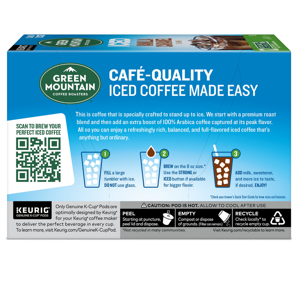 , ICED Vanilla Caramel Flavored Iced K-Cup Coffee Pods, 12 Count
