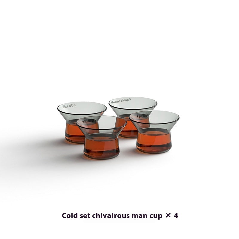 Magnetic Press Type Tea Pot And Glass Cup