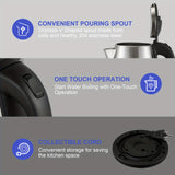 Electric Kettle, 1.8L Hot Water Boiler, Hot Water Kettle With Auto Shut-Off&Boil-Dry Protection, Stainless Steel Interior Electric Tea Kettle Pot, Teapot Boiler For Fast Boiling Coffee, Tea Maker, Drinks, Instant Water Heater