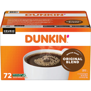 Donuts Original Blend Coffee, Medium Roast, Keurig K-Cup Pods, 72 Count Box