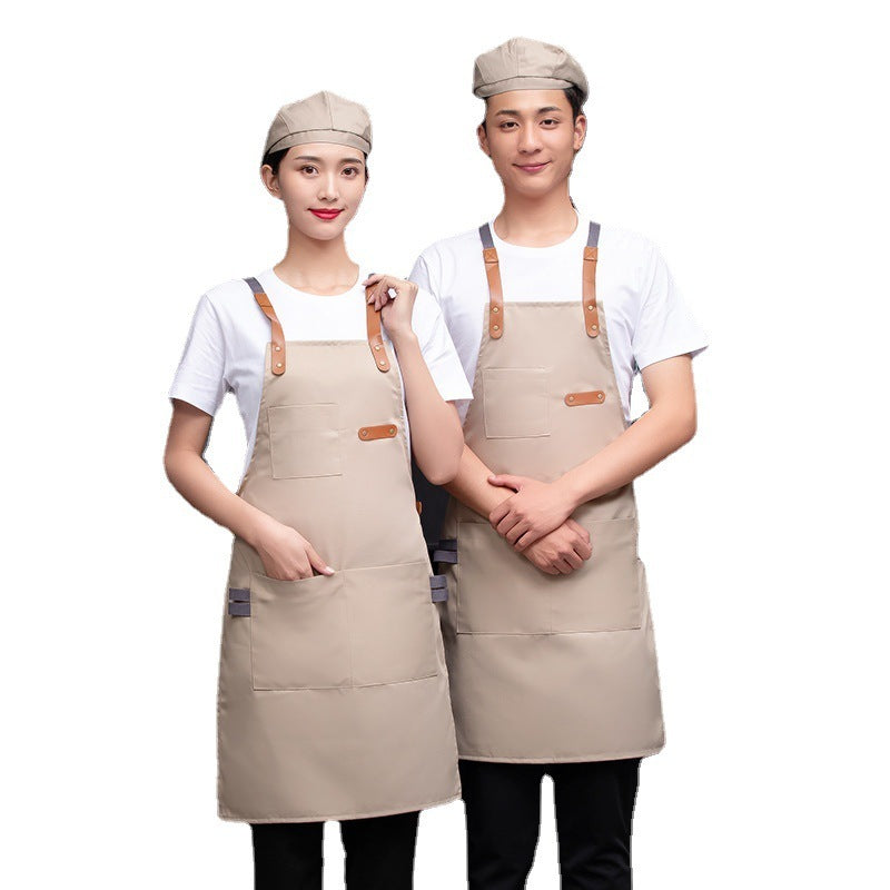 Thin Breathable Milk Tea Store Supermarket Western Restaurant Work Canvas Apron