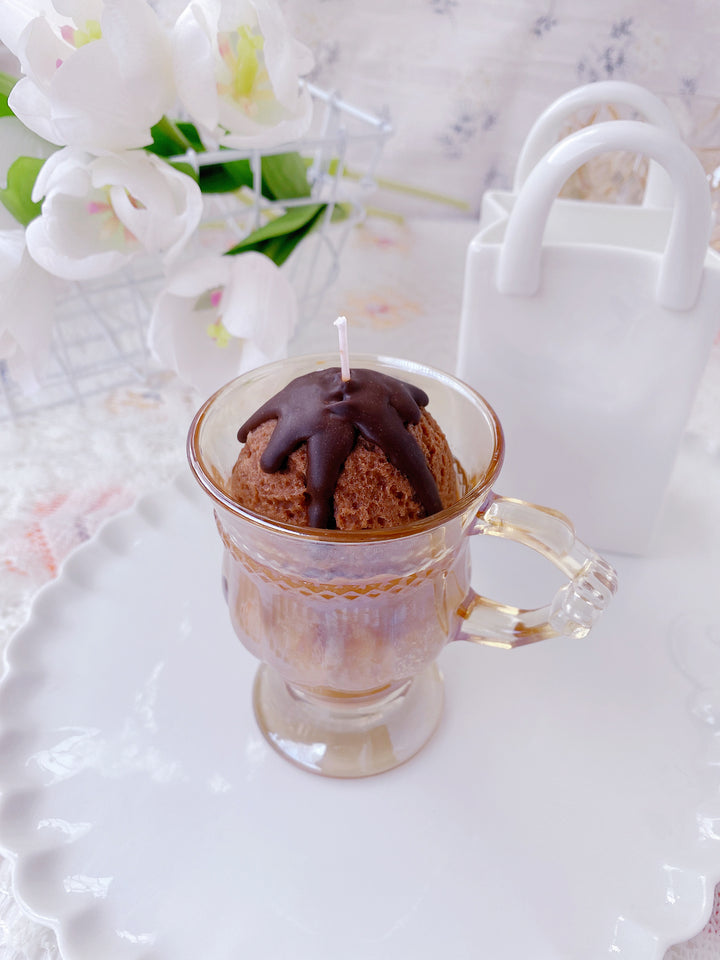 Ice Cream Coffee Aroma Candle Glass