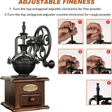 Manual Coffee Grinder, Coffee Bean Grinder Manual Coffee Grinder Roller, Antique Coffee Mill With Cast Iron Hand Crank Best For Drip Coffee, Espresso, French Press, Cold & Turkish Brew