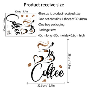 Wall Sticker English Coffee Bean