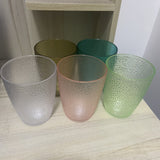 5pcs Cup Plastic Transparent Colorful Water Cup Creative Anti-fall High Temperature Home Set Restaurant Beer Drinking Water Cup Tea Cup Durable, Transparent Colorful Water Cup, Suitable for Home, Restaurant, Beer, Drinking Te