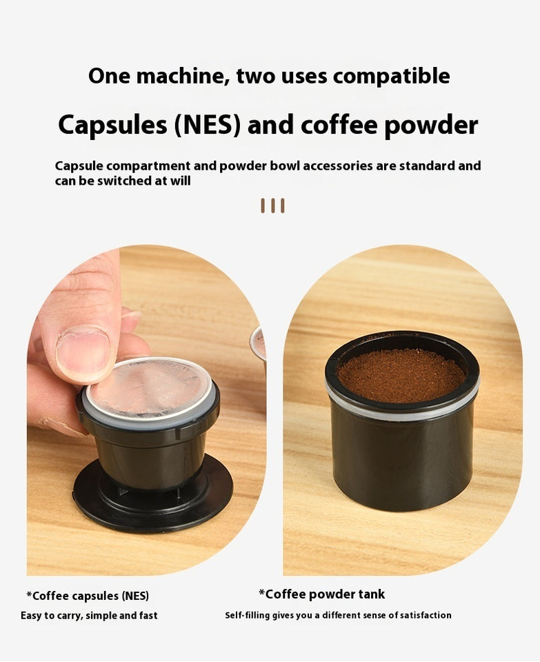 Wireless Portable Italian Coffee Machine Electric Concentrated Capsule Small Portable Outdoor Vehicle-mounted Home Use