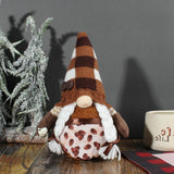 Coffee Rudolph Faceless Doll Window Decoration