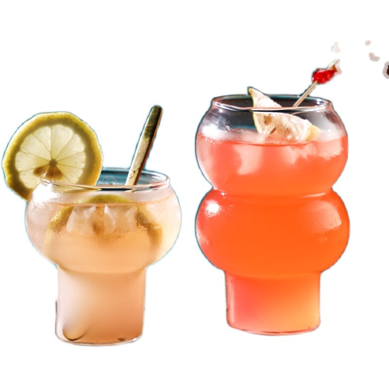 Net Red Glass Ice Latte Coffee Milk Beverage Juice Dessert Shop  Cup