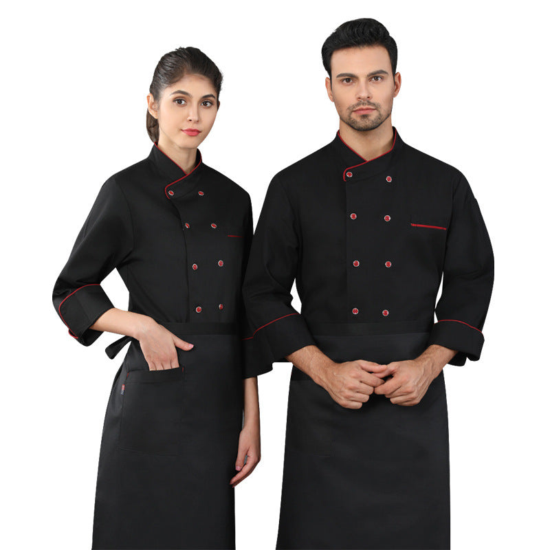 Long Sleeved Autumn And Winter Clothes Baked Western Restaurant Kitchen Chef's Overalls