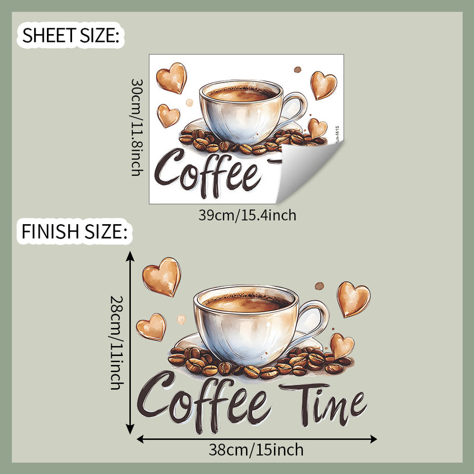 Love Coffee Bean Home Background Decorative Wall Sticker