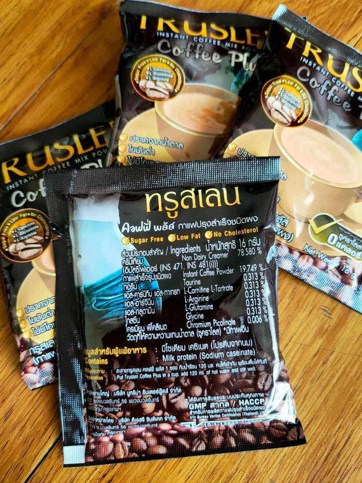 Dietary Truslen Instant Coffee Mix Powder Coffee plus 2 Boxes (16G X 80 Sachets)