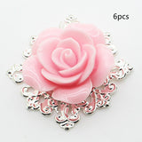 Rose Flower Napkin Button Silver Plated High-end Hotel Western Restaurant