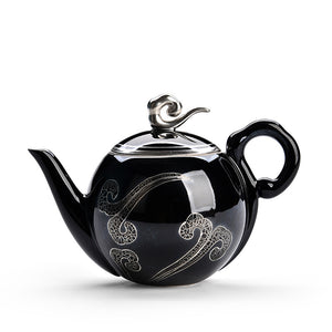 Silver pot set household tea set Xiangyun tea
