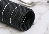 Black and white striped solid color household table mats Theme restaurant table mat waterproof and environmentally friendly PVC insulation placemat