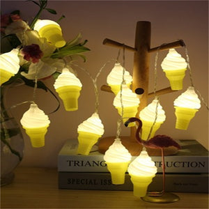 New Led Ice Cream Lighting Chain Lamp Decorative Light Children's Room Restaurant Decoration