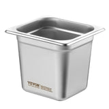 6 Pack Hotel Pans, Size Anti-Jam Steam Pan, 0.8mm Thick Stainless Steel Restaurant Steam Table Pan, 6-Inch Deep Commercial Table Pan, Catering Storage Food Pan, For Industrial & Scientific